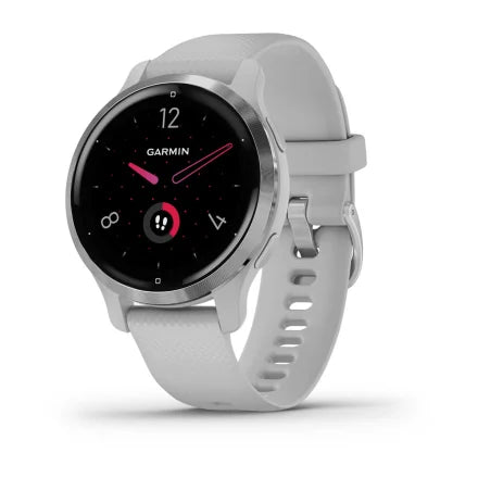 Load image into Gallery viewer, Garmin Venu® 2S - Silver Stainless Steel Bezel with Mist Gray Case and Silicone Band
