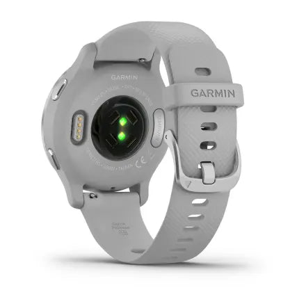 Load image into Gallery viewer, Garmin Venu® 2S - Silver Stainless Steel Bezel with Mist Gray Case and Silicone Band
