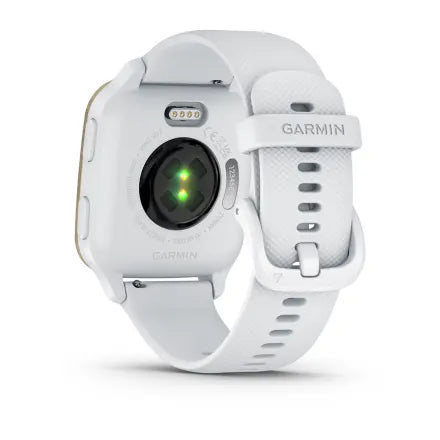 Garmin Venu® Sq 2 - Cream Gold Aluminum Bezel with White Case and Silicone Band