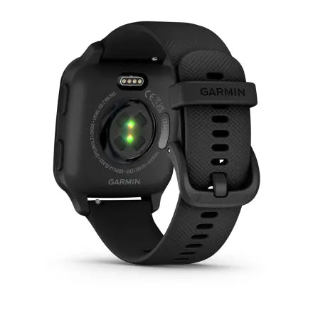 Garmin Venu® Sq 2 - Music Edition - Slate Aluminum Bezel with Black Case and Silicone Band