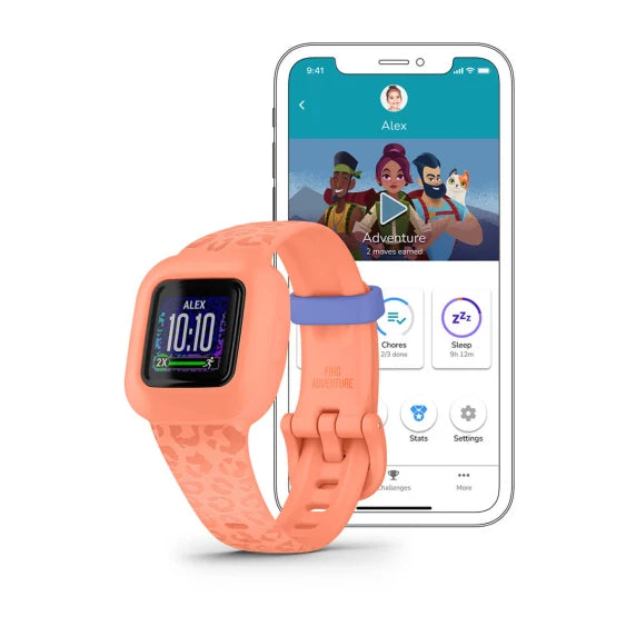 Load image into Gallery viewer, Garmin vívofit® jr. 3 – Garmin - Peach Leopard
